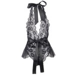QUEEN LINGERIE DEEP V BACKLESS LACE TEDDY