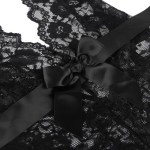 QUEEN LINGERIE DEEP V BACKLESS LACE TEDDY