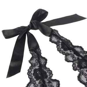QUEEN LINGERIE DEEP V BACKLESS LACE TEDDY