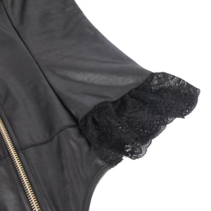 QUEEN LINGERIE LEATHER STITCHING TEDDDY