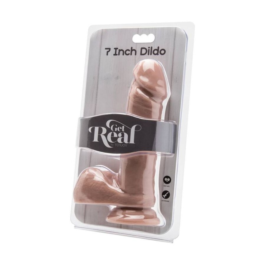 GET REAL - DILDO 18 CM WITH BALLS SKIN