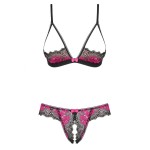 OBSESSIVE - TULIA CUPLESS BRA AND CROTHLESS THONG