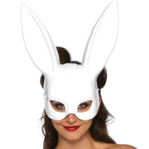 LEG AVENUE MASQUERADE RABBIT MASK WHITE
