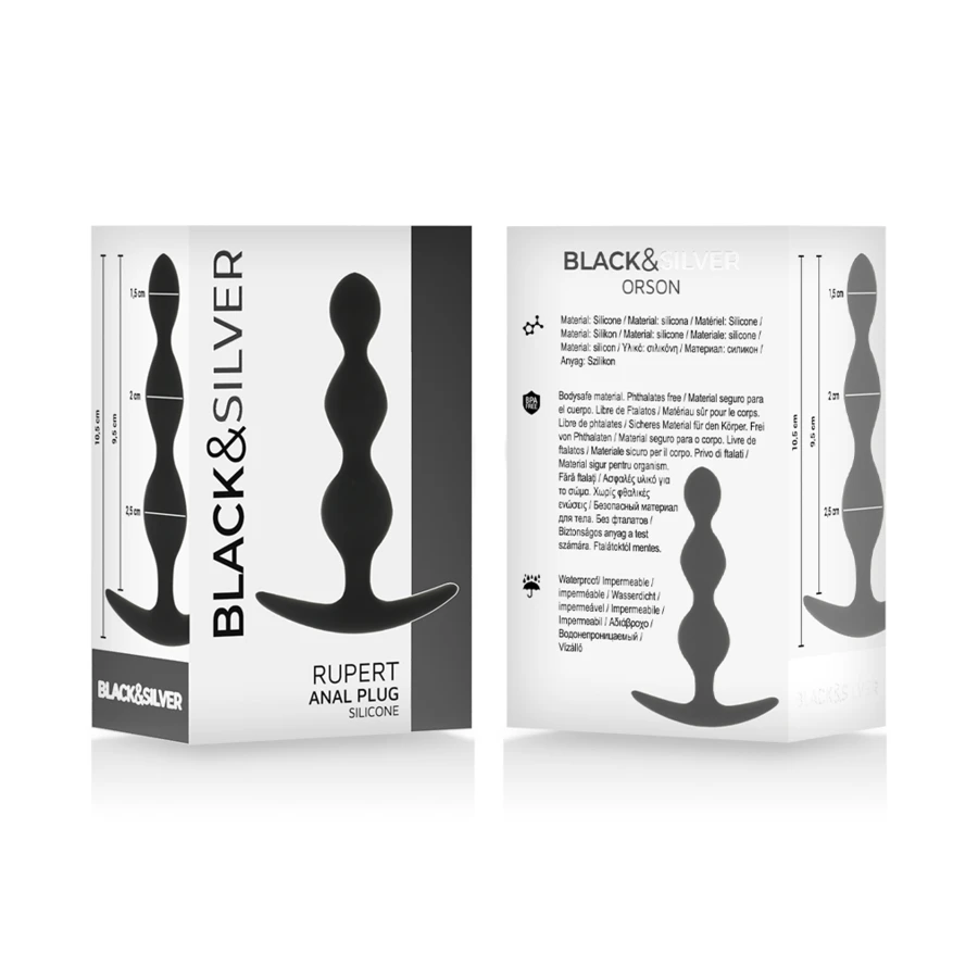 BLACKSILVER - RUPERT ANAL BALL CHAIN 10 CM