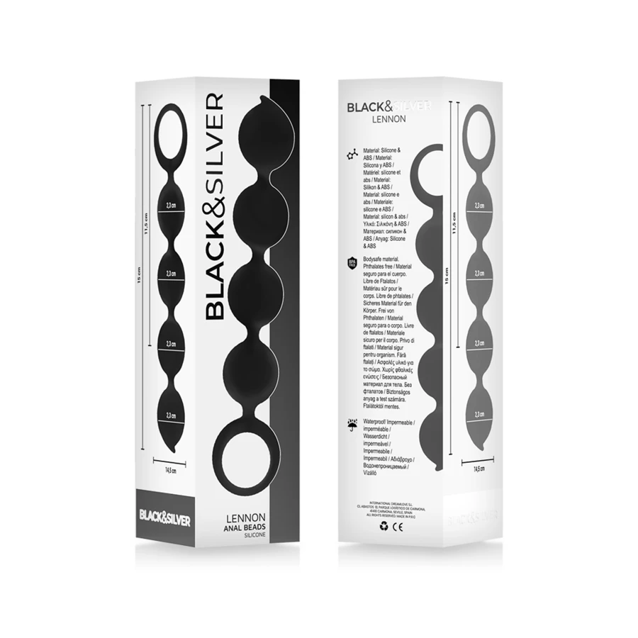 BLACKSILVER - ROSARIO ANALE LENNON 4 SFERE IN SILICONE 15 CM