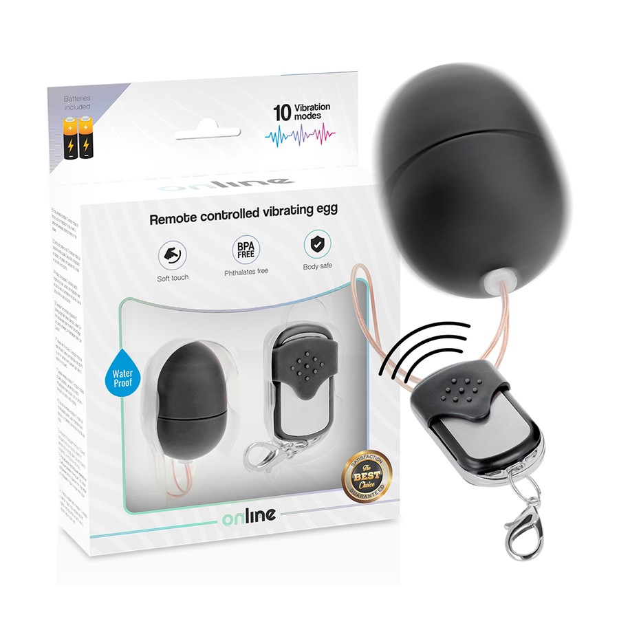 ONLINE- REMOTE CONTROL VIBRATING EGG S BLACK