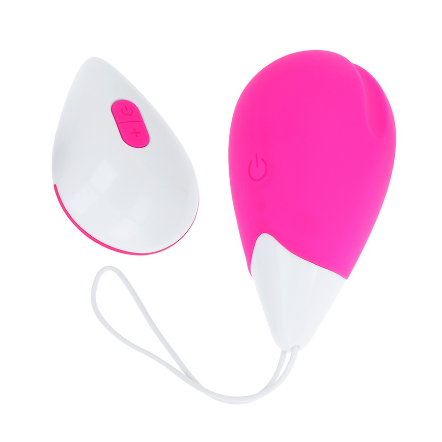 OHMAMA - VIBRATING EGG 10 MODES - PINK AND WHITE