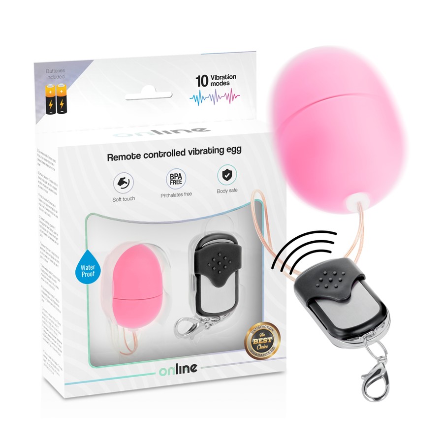 ONLINE- REMOTE CONTROL VIBRATING EGG S PINK