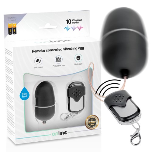 ONLINE- REMOTE CONTROL VIBRATING EGG M BLACK
