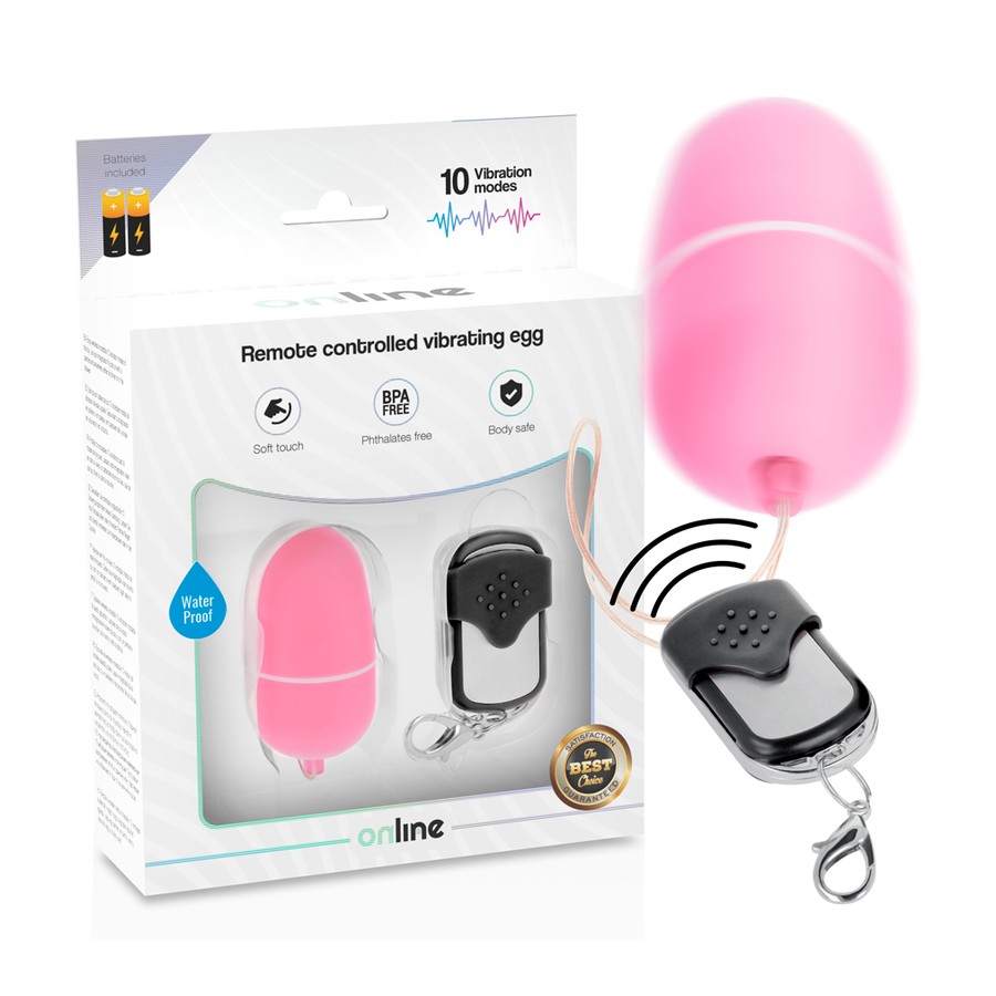 ONLINE- REMOTE CONTROL VIBRATING EGG M PINK