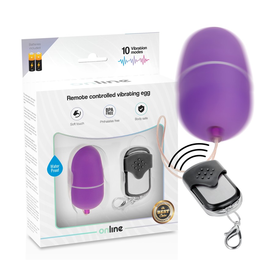 ONLINE- REMOTE CONTROL VIBRATING EGG M LILAC