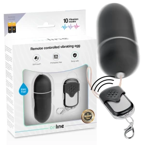 ONLINE- REMOTE CONTROL VIBRATING EGG L BLACK