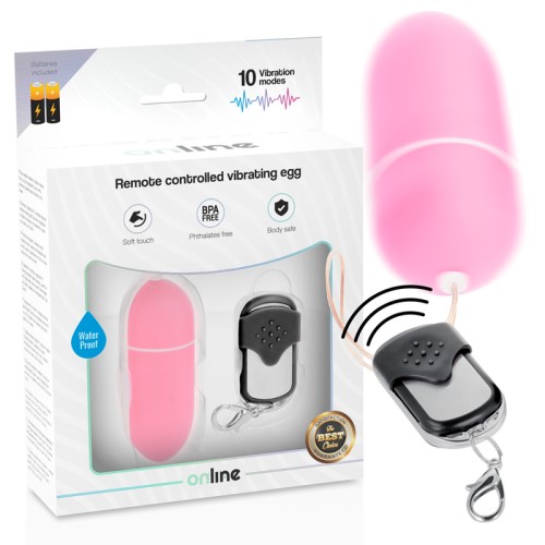 ONLINE- REMOTE CONTROL VIBRATING EGG L PINK