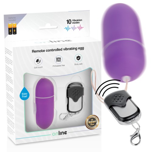 ONLINE- REMOTE CONTROL VIBRATING EGG L LILAC
