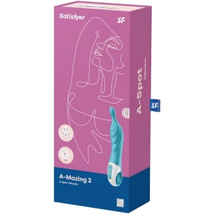 SATISFYER A-MAZING 2 A-SPOT VIBRATOR - TURQUOISE | Pasio