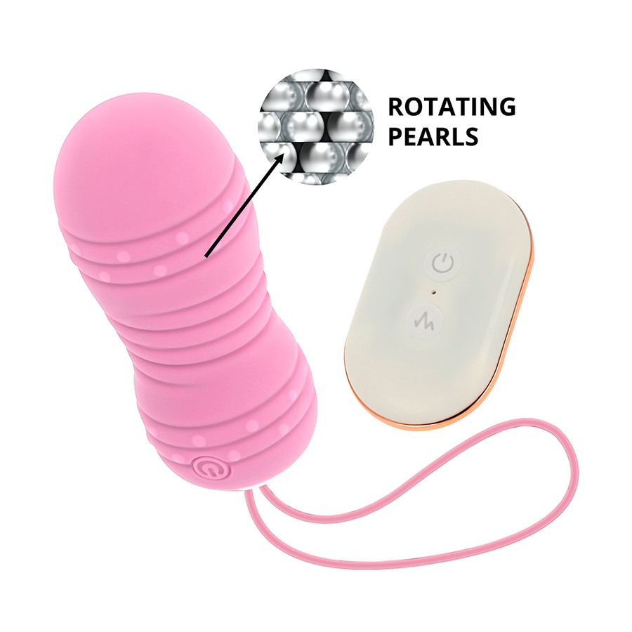 OHMAMA - REMOTE CONTROL EGG 7 MODES ROTATION PINK