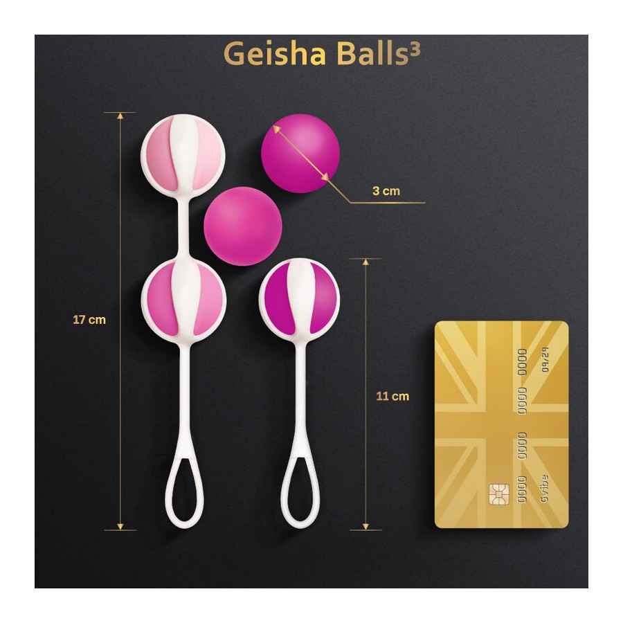 GVIBE - SET 5 GEISHA BALLS3 SUGAR PINK