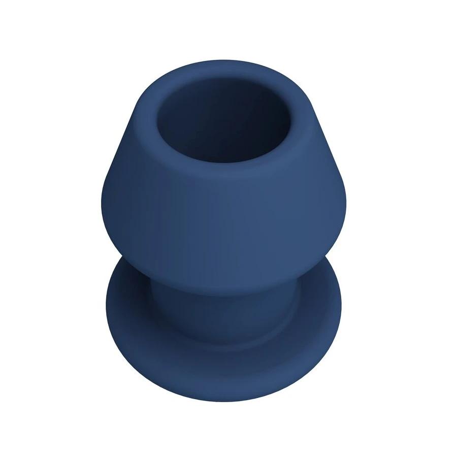 MR PLAY - JACK BLUE SILICONE HOLLOW ANAL PLUG SIZE M