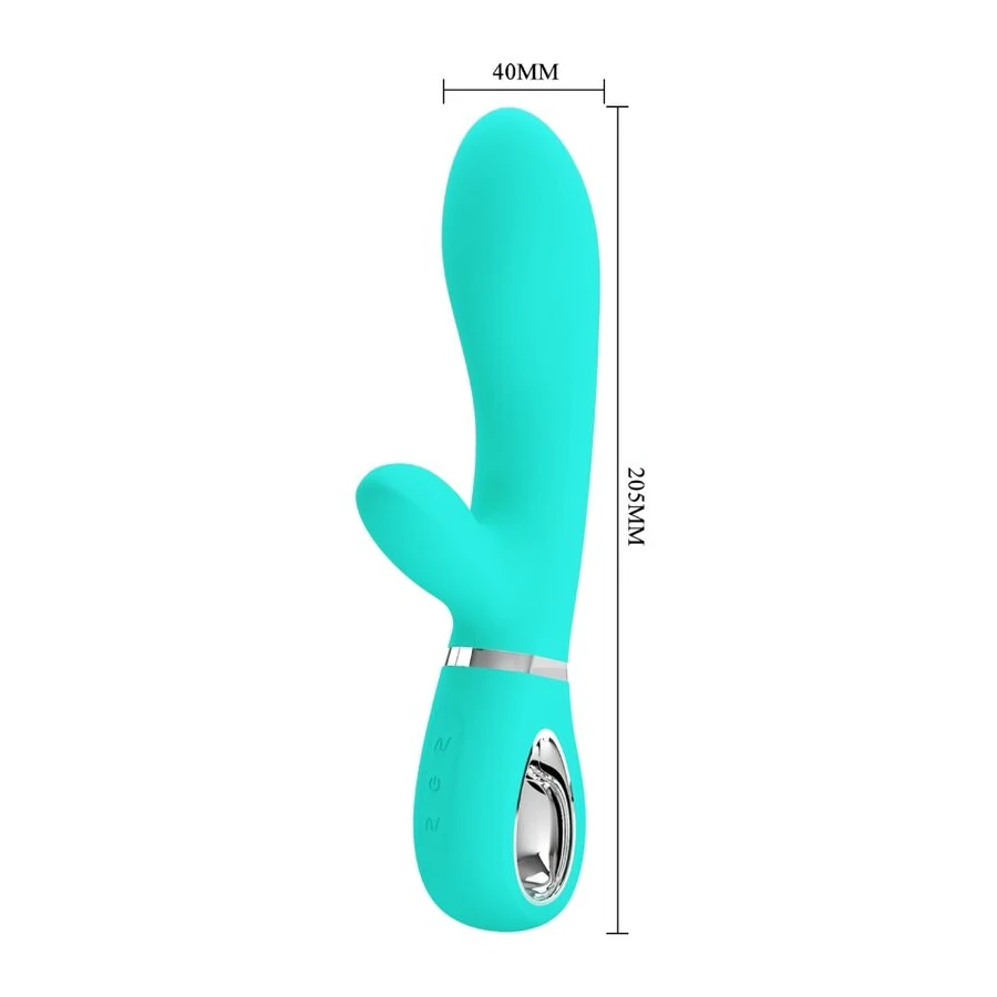 PRETTY LOVE - THOMAS MULTIFUNCTION G-SPOT VIBRATOR AQUA GREEN