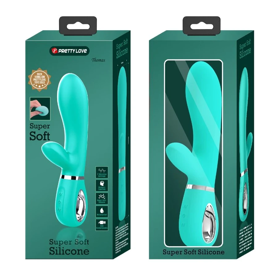 PRETTY LOVE - THOMAS MULTIFUNCTION G-SPOT VIBRATOR AQUA GREEN