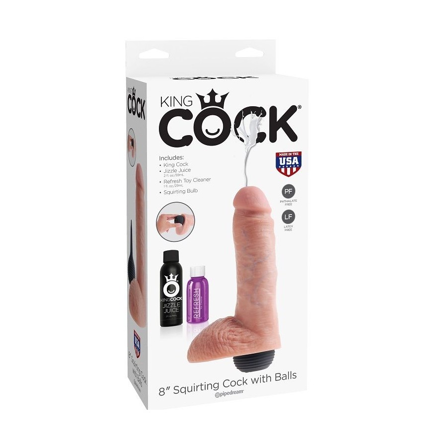 KING COCK SQUIRTING FLESH 8"