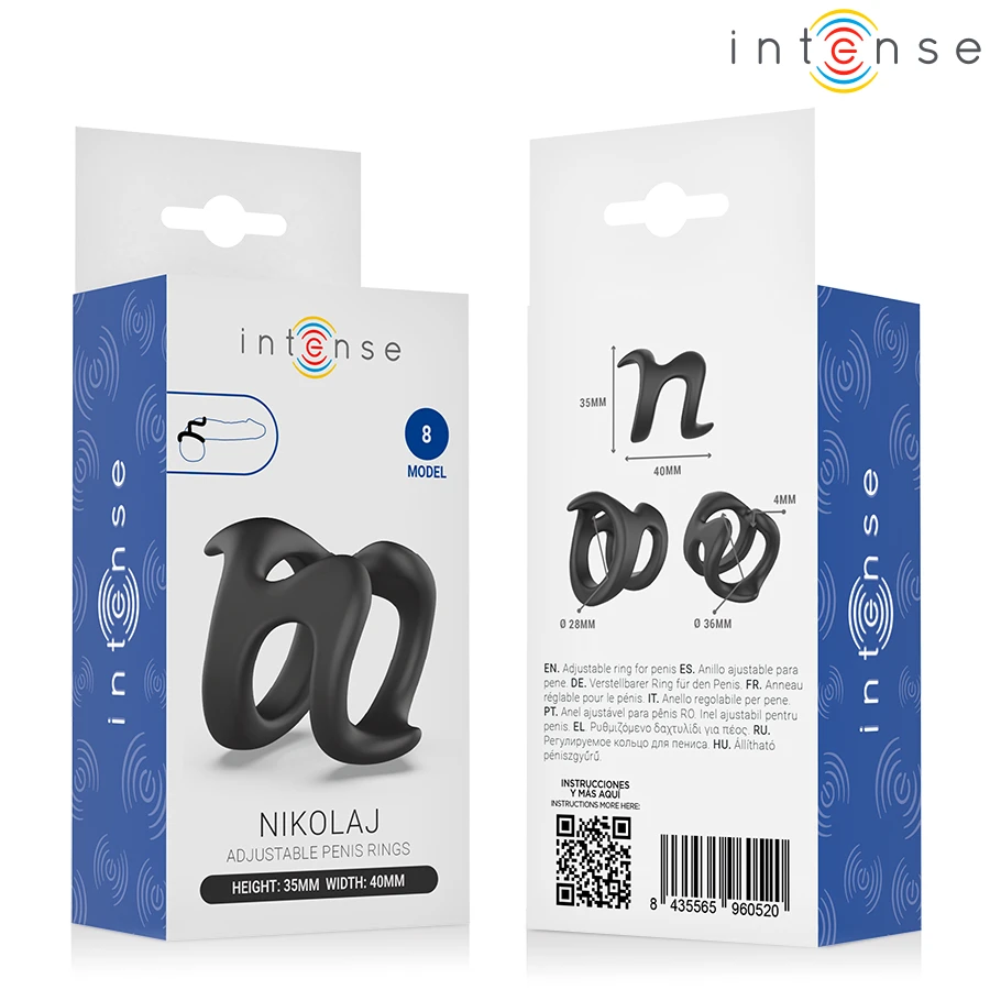 INTENSE - NIKOLAJ ADJUSTABLE PENIS RING MODEL 8